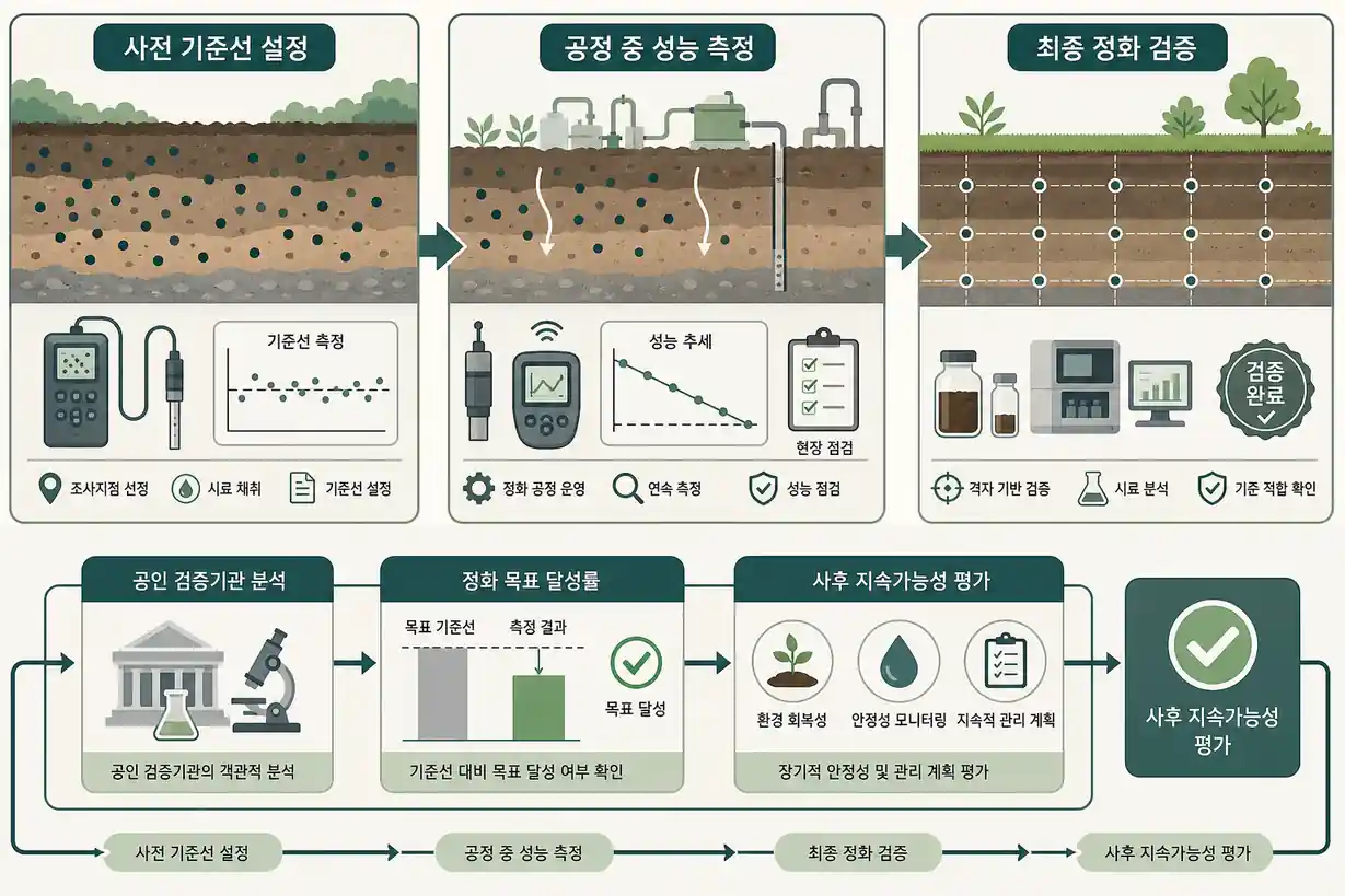 토양오염 복원 성과 평가 프레임워크 및 평가 단계별 절차