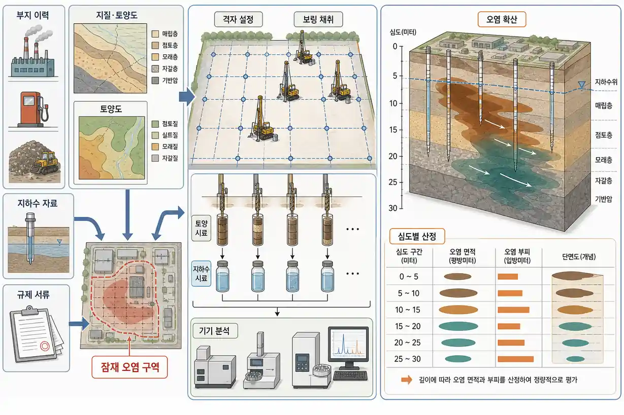 토양오염 복원 현장 사전 조사 및 부지 개념 모델