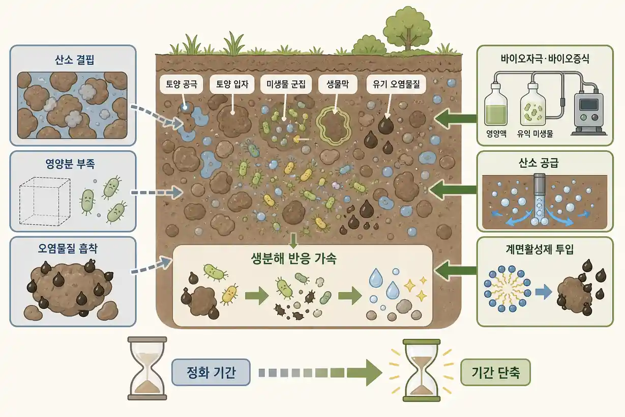 토양오염 생물학적 정화 기간 단축