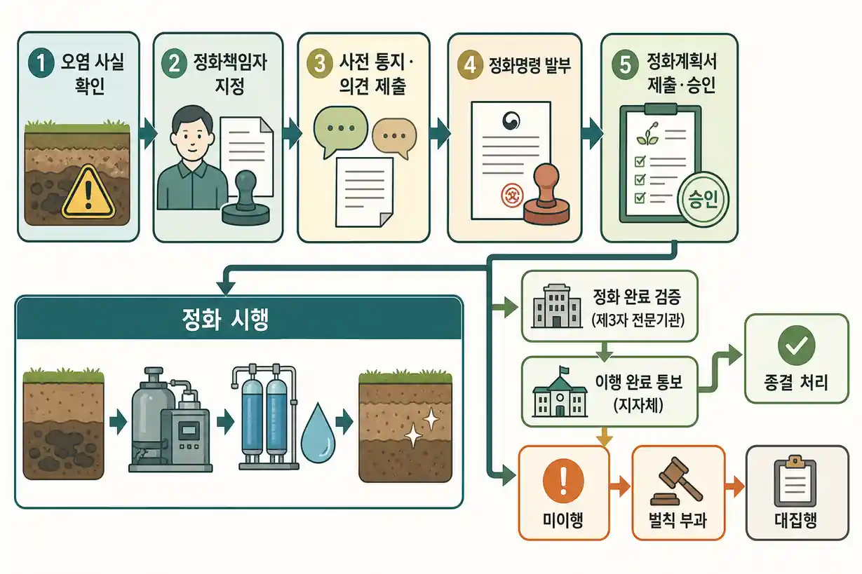 토양오염 정화명령 발부 법적 절차 및 행정