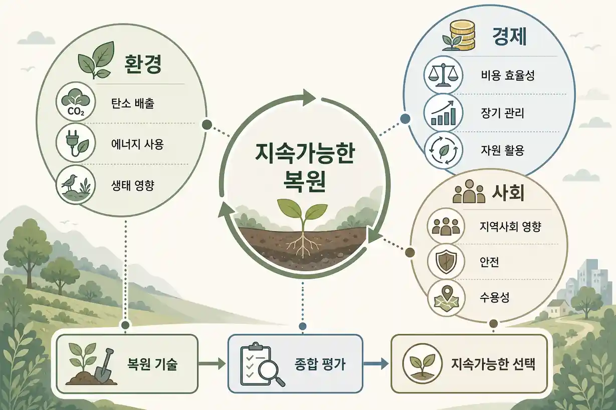 지속가능한 토양오염 복원 평가 체계