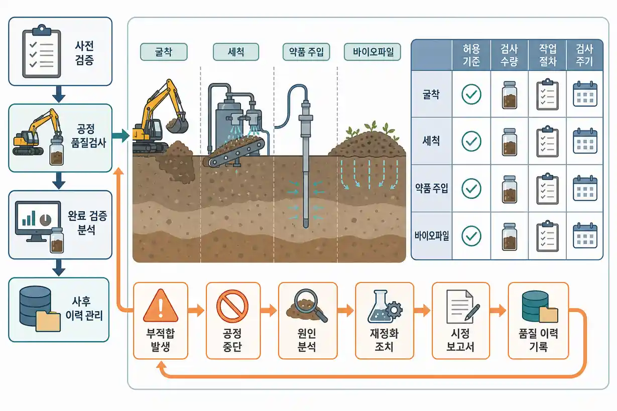 토양오염 복원 현장 품질관리 시스템 프레임워크