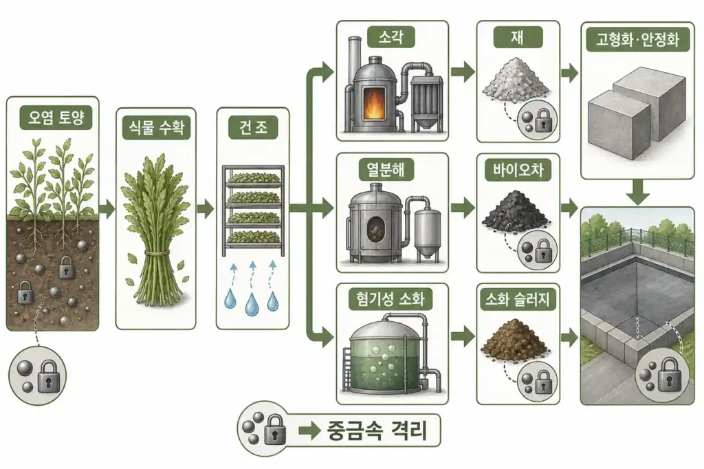 중금속 고축적 식물 토양오염 정화 및 열분해 소각