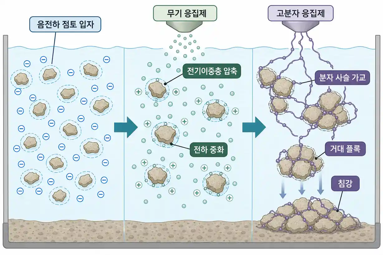 토양오염 복원기술 응집제 미세토 침강