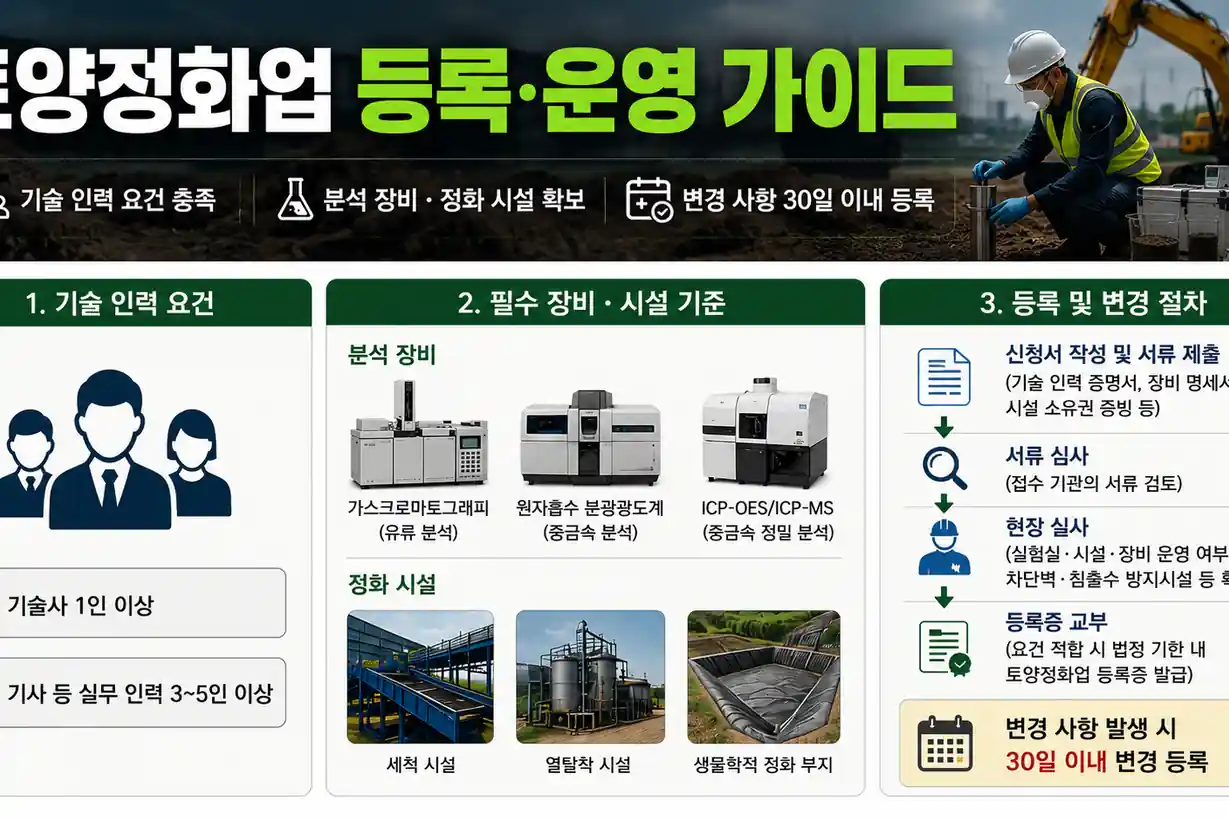 토양정화업 등록기준 및 운영 가이드