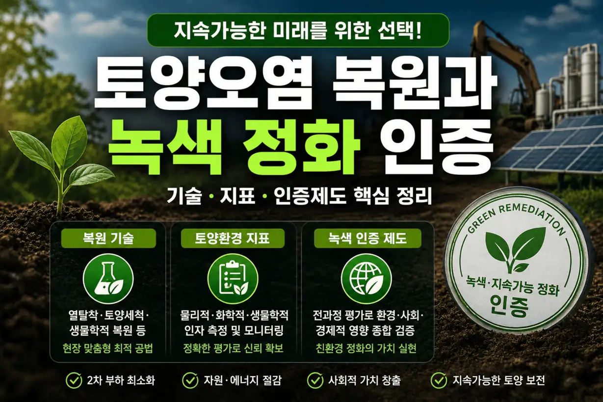 토양오염 복원 녹색 정화 인증